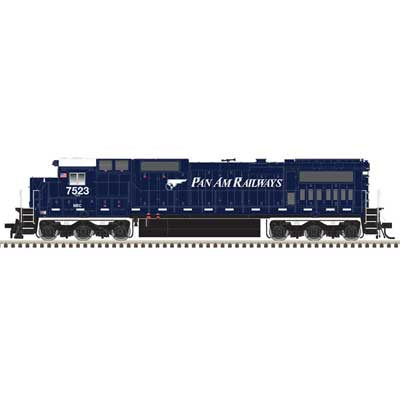 Atlas N GE Dash 8-40C - Front Ditch Lights - Standard DC - Master(R) -- Pan Am Railways #7523 (dark blue, black)