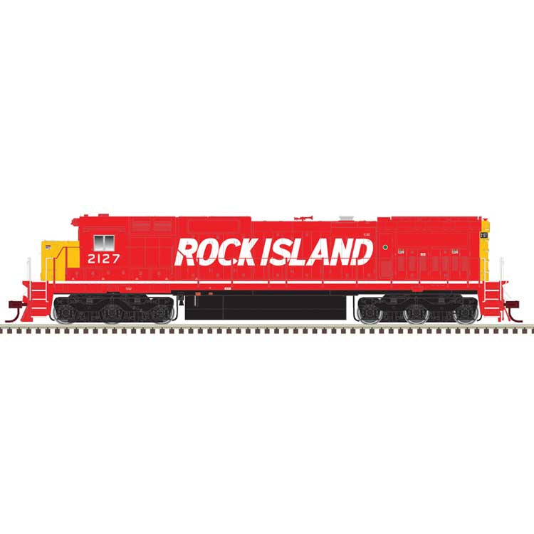 Atlas N GE Dash 8-40C - Front & Rear Ditch Lights - LokSound & DCC - Master(R) -- Rock Island Rail #2127 (red, yellow)