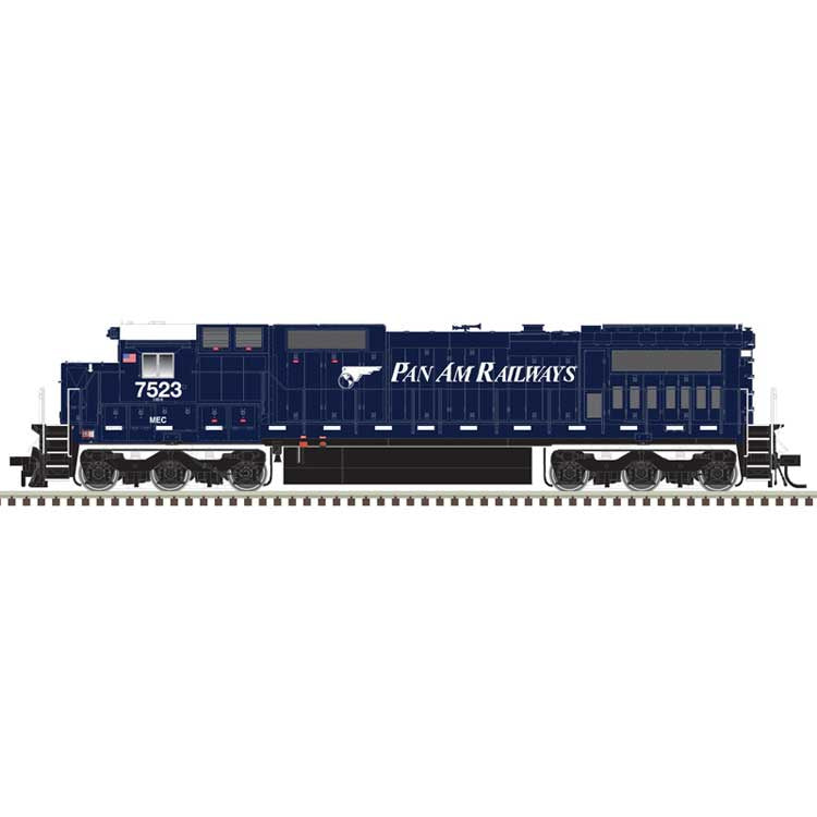 Atlas N GE Dash 8-40C - Front Ditch Lights - LokSound & DCC - Master(R) -- Pan Am Railways #7523 (dark blue, black)