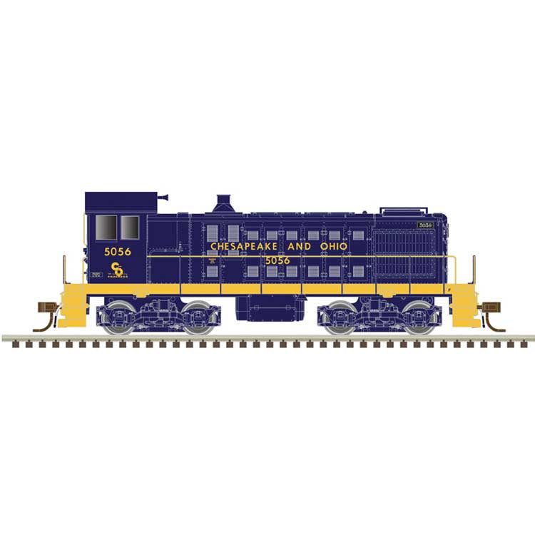 Atlas N Alco S2 - Standard DC - Master(R) -- Chesapeake & Ohio (C&O) #9056 (blue, yellow)