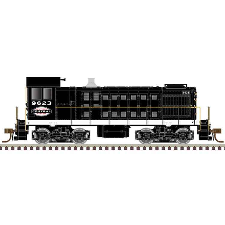 Atlas N Alco S2 w/LokSound & DCC - Master(R) -- New York Central #9633 (black, white, red)