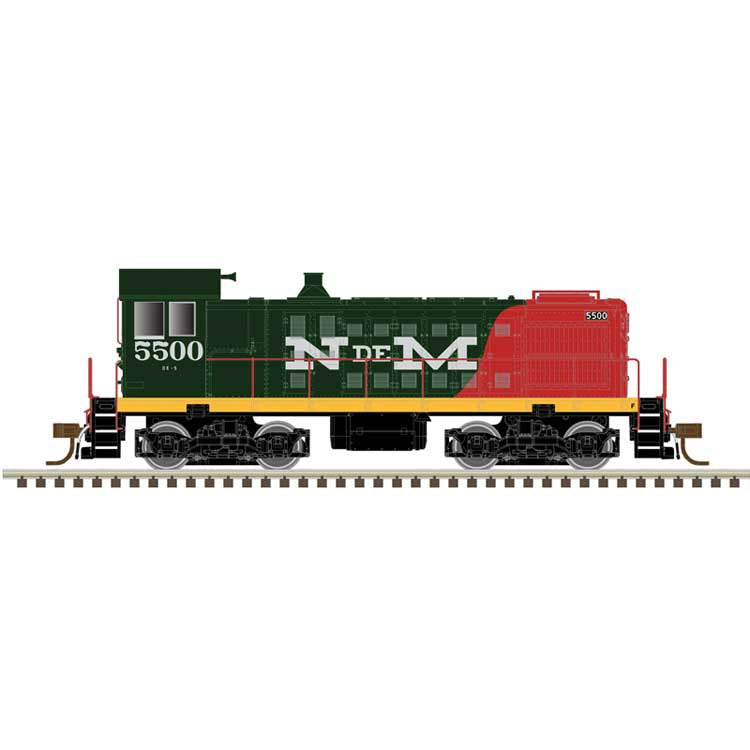 Atlas N Alco S2 w/LokSound & DCC - Master(R) -- Nacionales de Mexico #5505 (black, red, white)