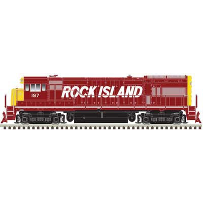 Atlas N GE U33/36B - Sound and DCC - Master(R) Gold -- Rock Island #198 (maroon, yellow, white Billboard Lettering)