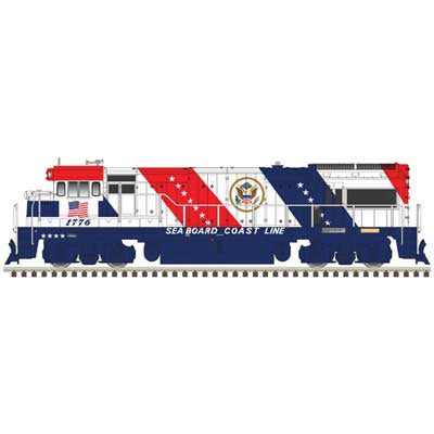 Atlas N GE U33/36B - Sound and DCC - Master(R) Gold -- Seaboard Coast Line #1776 (Bicentennial, red, white, blue)