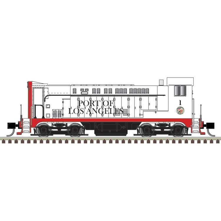 Atlas N Baldwin VO1000 - Standard DC - Master(R) Silver -- Port of Los Angeles #1 (white, red)