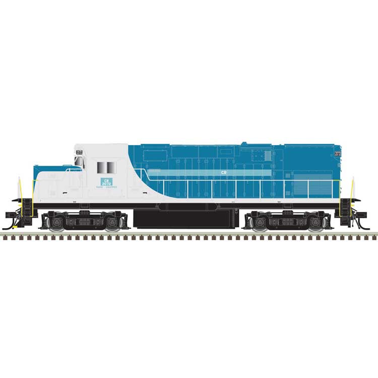 Alco C420 Low Nose - Standard DC - Master(R) Silver -- Conrail (CR) #2072 (Ex-L&HR, blue, gray, white)