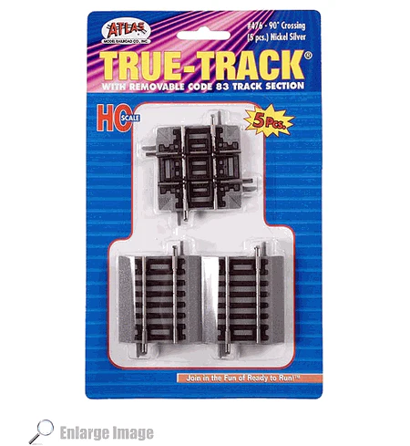 Atlas True-Track(R) Code 83 Track & Roadbed System -- 90 Degree Crossing - ATL476