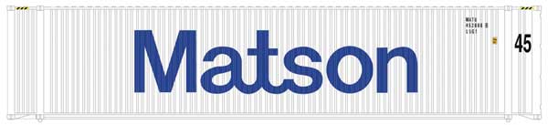 Atlas N 45' Container, Matson Set #1 (3) - ATL50003832