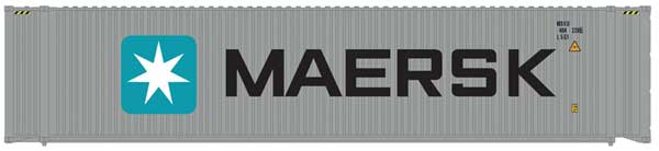 Atlas N 45' Container, MSKU Set #1 (3) - ATL50003834