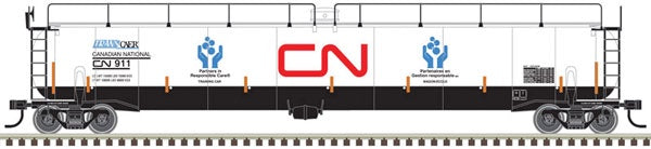 Atlas N ACF 33,000 Gallon Tank Car - Ready to Run - Master(R) -- Canadian National 911 (white, black, blue, red)