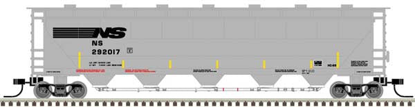 Atlas N Trinity PD5000 Covered Hopper - Ready to Run -- Norfolk Southern #292008 (gray, black)