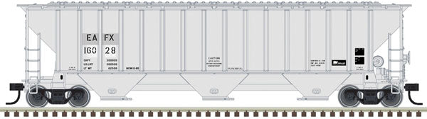 Atlas N Thrall 4750 3-Bay Covered Hopper - Rail Logistics EAFX 16034 (gray, black)