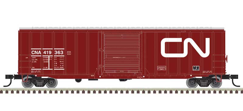 ACF(R) 50'6" Boxcar - Ready to Run -- Canadian National 419363 (Boxcar Red, white)