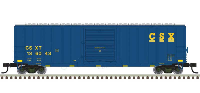 ACF(R) 50'6" Boxcar - Ready to Run -- CSX 136023 (blue, yellow)