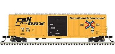 Atlas ACF(R) 50'6" Boxcar - Ready to Run -- Railbox 32682 (yellow, black, Large Logo) - ATL50005993
