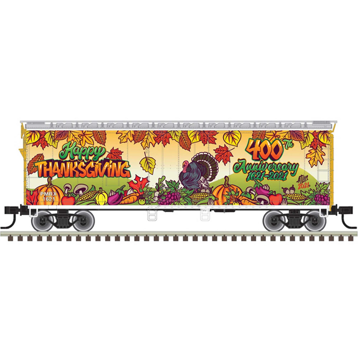 Atlas N TRAINMAN 40' PLUG DOOR BOX CAR THANKSGIVING - ATL50006042