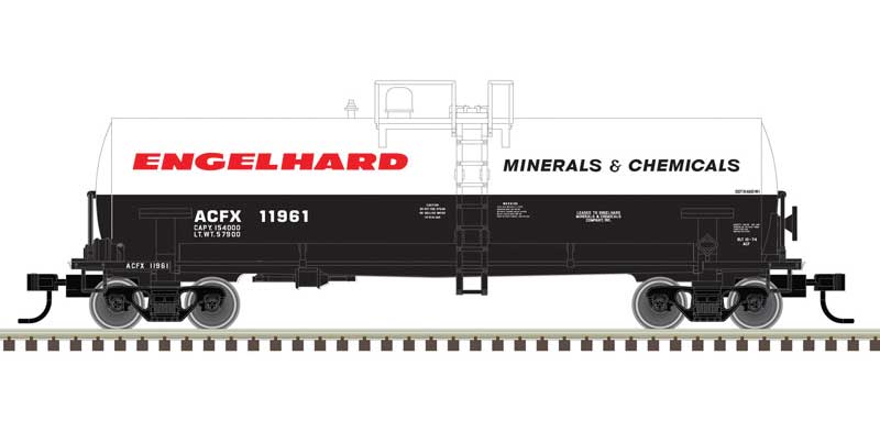 Atlas ACF 14,000-Gallon Kaolin Tank Car - Ready to Run -- Engelhard 11952 (white, red, black) - ATL50006155