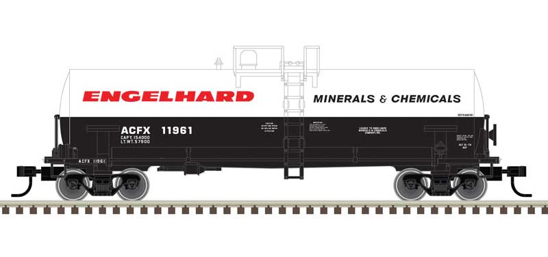 Atlas ACF 14,000-Gallon Kaolin Tank Car - Ready to Run -- Engelhard 11959 (white, red, black) - ATL50006156