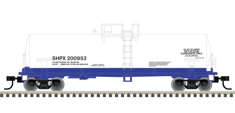 Atlas ACF 14,000-Gallon Kaolin Tank Car - Ready to Run -- SHPX 200967 (white, blue) - ATL50006159