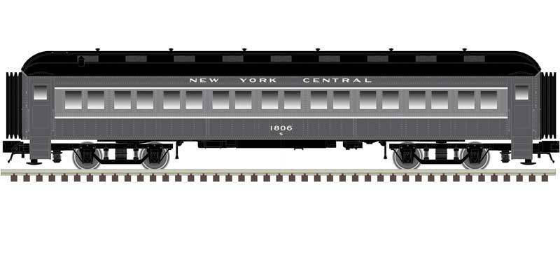 Atlas N ACF Heavyweight 60' Coach - Ready to Run -- New York Central #1806 (Two-Tone Gray) - ATL50006233
