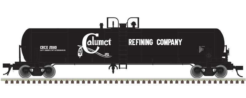 Atlas N GATX 20,700-Gallon Tank Car - Ready to Run - Master(R) -- Calumet Refining Company CRCX #11829 (black, white)