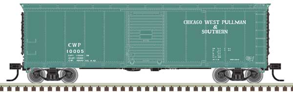 Atlas N USRA Steel Rebuilt 40' Boxcar - Ready to Run - Master(R) -- Chicago, West Pullman & Southern #10001 (green, black, white)