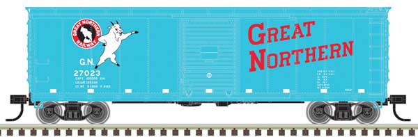 Atlas N USRA Steel Rebuilt 40' Boxcar - Ready to Run - Master(R) -- Great Northern #27216 (Glacier Green, red, white, Standing Rocky)