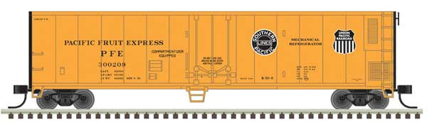 Atlas N 50' Mechanical Reefer - Ready to Run -- Pacific Fruit Express #300212 (orange, black)