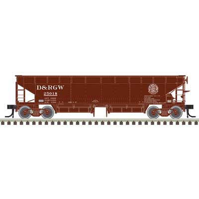Atlas N 70-Ton Hart Ballast Car - Ready to Run - Master(R) -- Denver & Rio Grande Western #25033 (Boxcar Red)