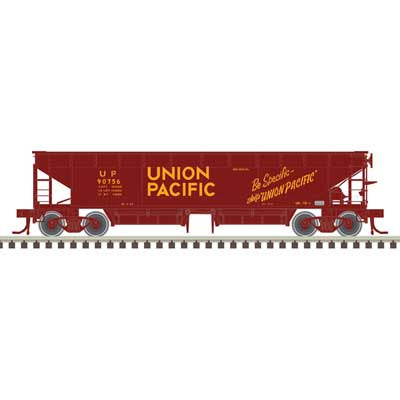 Atlas N 70-Ton Hart Ballast Car - Ready to Run - Master(R) -- Union Pacific #90850 (Boxcar Red, yellow)