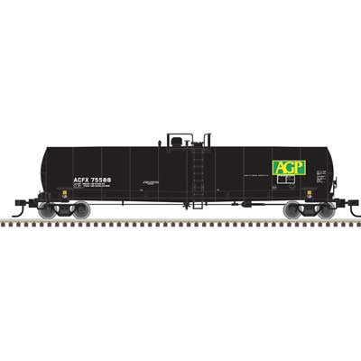 Atlas N ACF 23,500-Gallon Tank Car - Ready to Run - Master(R) -- AG Processing ACFX #95777 (black, green, yellow)