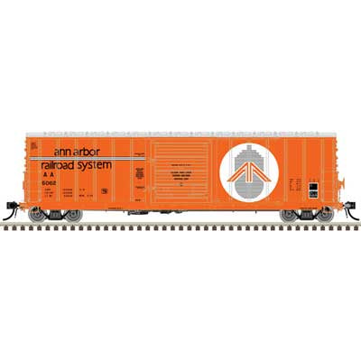 Atlas N CNCF 5000 50' Boxcar - Ready to Run - Master(R) -- Ann Arbor #5076 (orange, black, white, Carferry Logo)