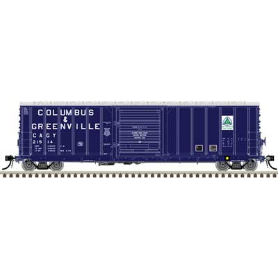Atlas N CNCF 5000 50' Boxcar - Ready to Run - Master(R) -- Columbus & Greenville #21628 (Navy blue, white, green)