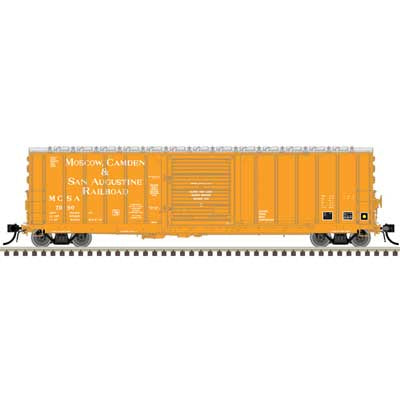 Atlas N CNCF 5000 50' Boxcar - Ready to Run - Master(R) -- Moscow, Camden & San Augustine #7090 (light orange, white)