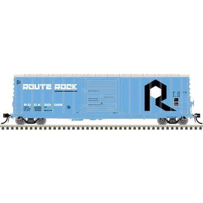 Atlas N CNCF 5000 50' Boxcar - Ready to Run - Master(R) -- Rock Island #301084 (blue, white, black)
