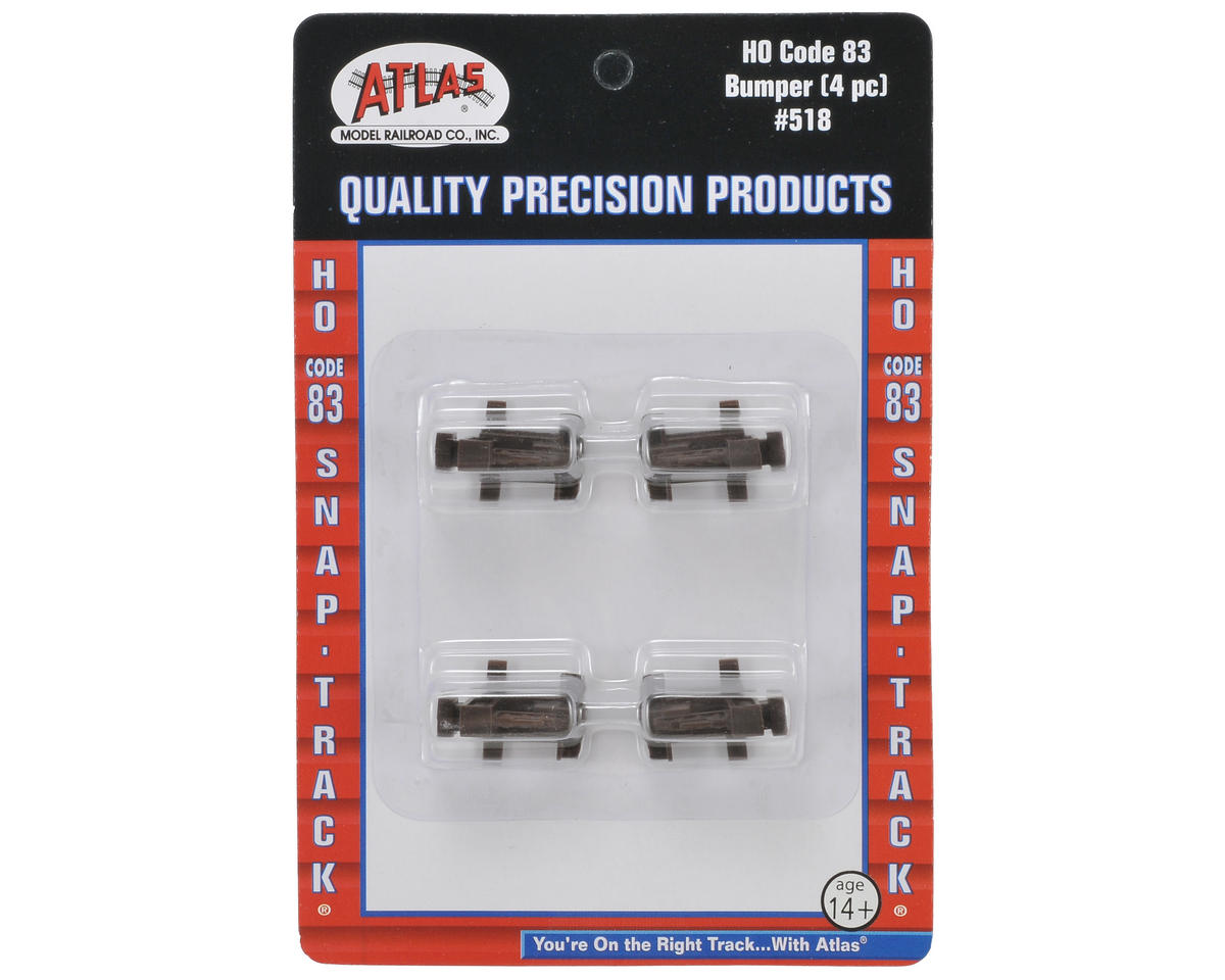 Atlas Bumper -- Fits Code 83 Track (Sold Separately) pkg(4) - ATL518