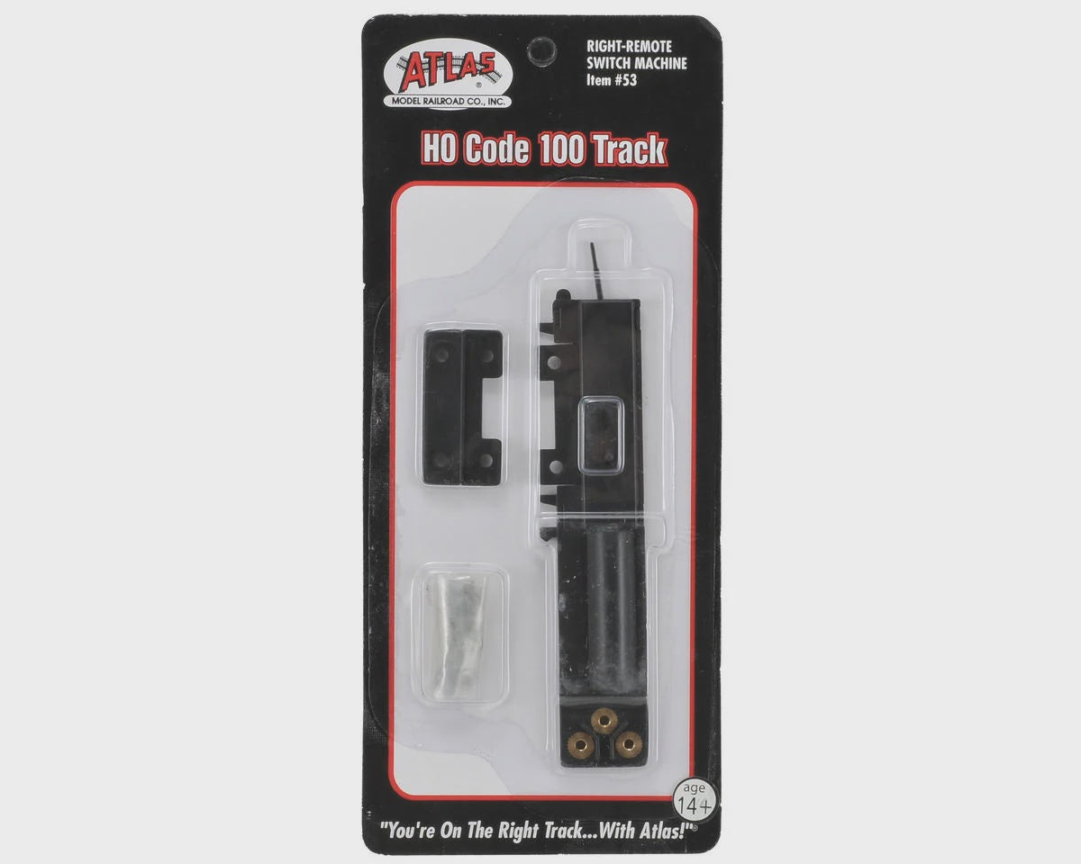 Atlas Remote Control Switch Machine -- Right Hand, Black Ties - ATL53