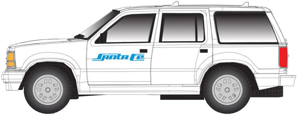 Atlas N Ford Explorer Santa Fe (White/Blue) - ATL60000134