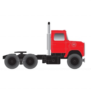 Atlas ATL60000143 Ford(R) LNT 9000 Tractor Only - Assembled -- Painted to Match Old Milwaukee (red, white) 45' Pines Trailer - ATL60000143