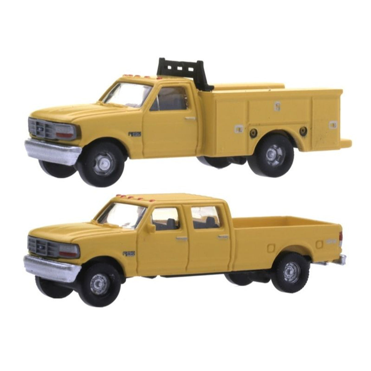 Atlas 1990s Ford(R) F-250 - F-350 Standard Cab Pickup Set - Assembled -- SAFETY YELLOW - ATL60000150