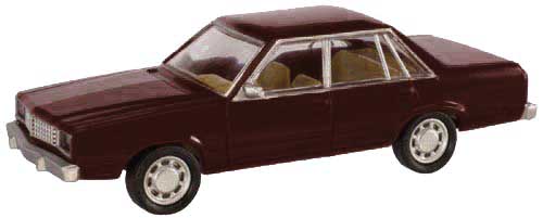 Atlas N 1978 Ford(R) Fairmont Sedan 2-Pack - Assembled -- Metallic Dark Cordovan Brown
