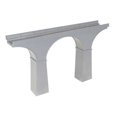 Atlas HO Single-Track Cut-Stone Viaduct -- 18 x 3-1/4" cm, Variable Height