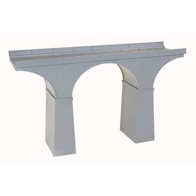Atlas HO Double-Track Cut-Stone Viaduct -- 18 x 5-1/4" cm, Variable Height
