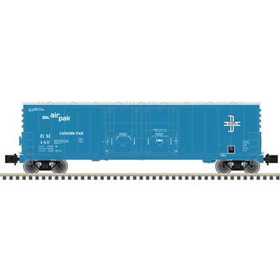 Atlas Z Evans 53' Double Plug-Door Boxcar - Master(R) -- Boston & Maine #143 (blue, McGinnis Logo)