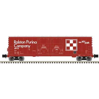 Atlas Z Evans 53' Double Plug-Door Boxcar - Master(R) -- Ralson Purina #132 (red, white)