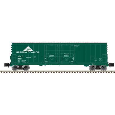 Atlas Z Evans 53' Double Plug-Door Boxcar - Master(R) -- Georgia Pacific USLX #16001 (green, white)