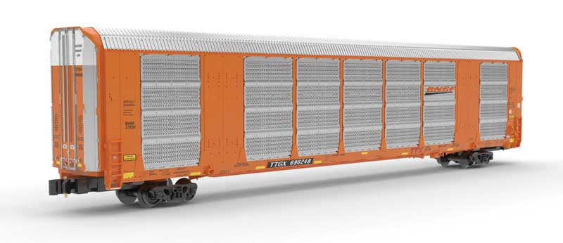 Atlas Z Gunderson Multi-Max Enclosed Auto Rack - Ready to Run - Master(R) -- BNSF Railway TTGX #696248 (orange, silver; Wedge Logo)