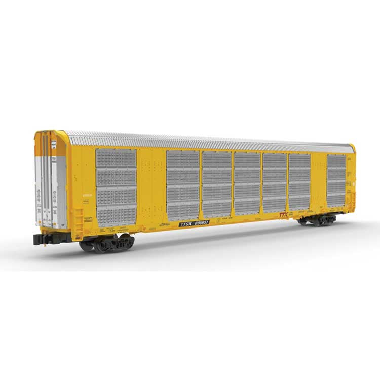 Atlas Z Gunderson Multi-Max Enclosed Auto Rack - Ready to Run - Master(R) -- Trailer-Train #695644 (Rack #G100028; yellow, red Logo)