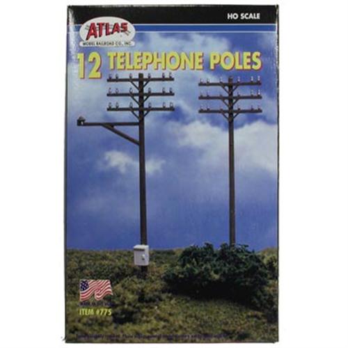 Atlas 775 HO Telephone Poles (12)