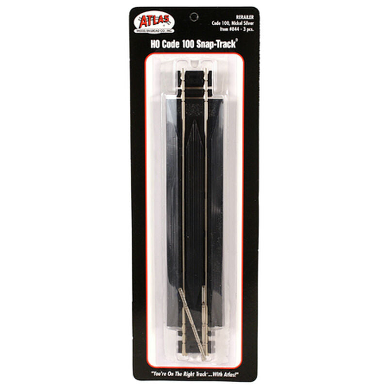 Atlas Rerailer -- Nickel-Silver Rail, Black Ties - ATL844
